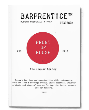 Barprentice Textbook - The Ultimate Guide to Front of House Service. Training Manual.